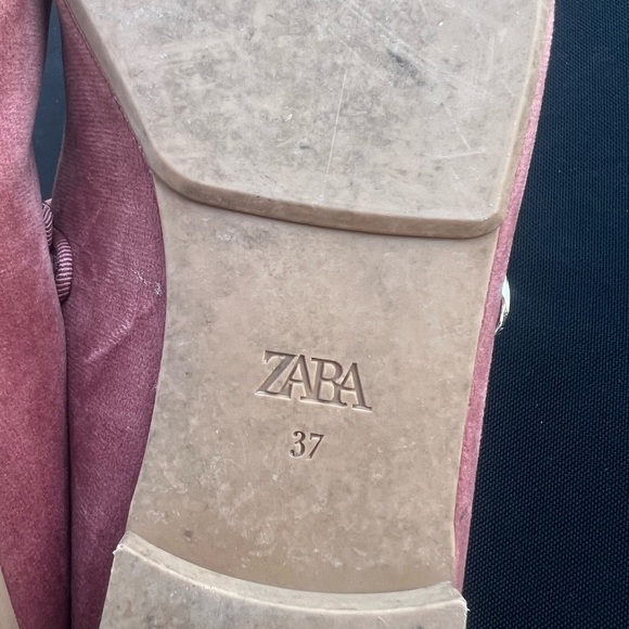 Zara, velvet, Mary Jane-style, ballet flats size 37 - Picture 5 of 8